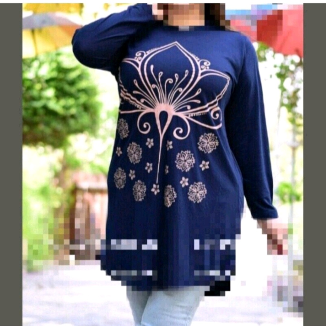 تونیک زنانه سایز بزرگ جنس ویسکوز پنبه نرم و لطیف اعلا مناسب سایز 48تا54 فری سایز 