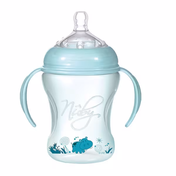 شیشه شیر دسته دار نوبی مدل NT68002 ظرفیت 240 میلی لیتر