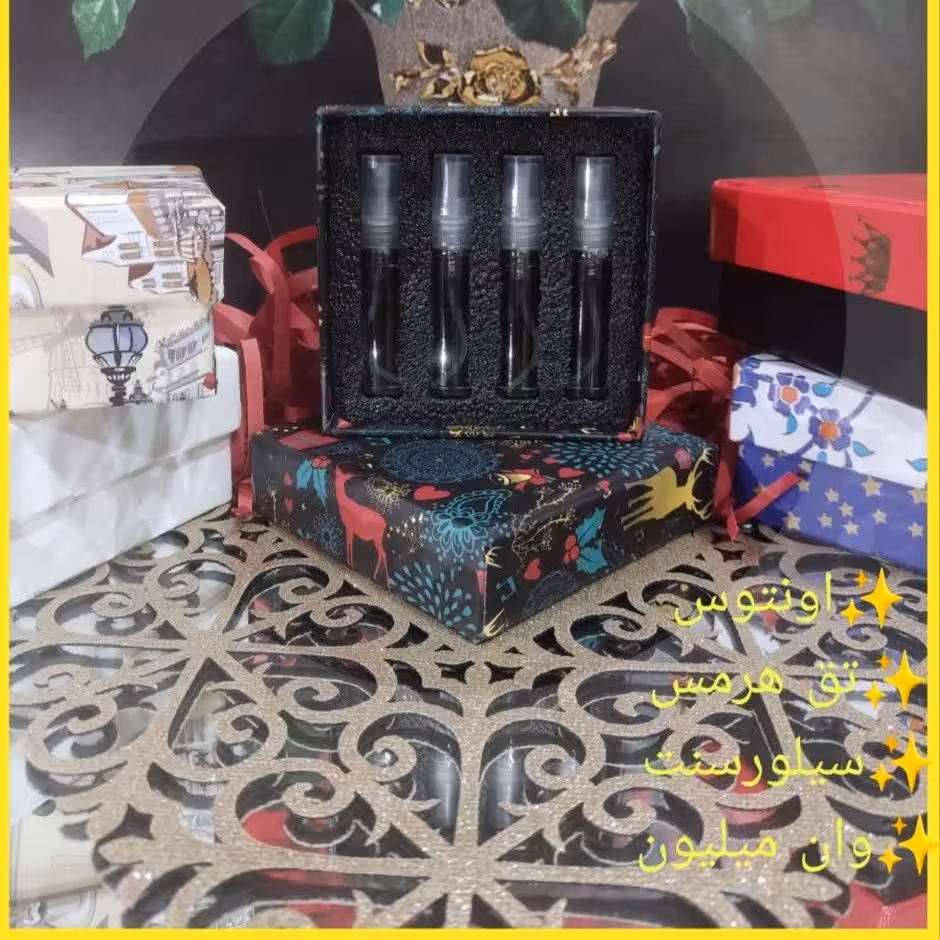 عطرپک تسترهدیه  مردانه ولنتاین به صرفه وشیک وجذاب ودوستش داشتنی عطرمردانه4عطربا4رایحه مختلف5گرمی