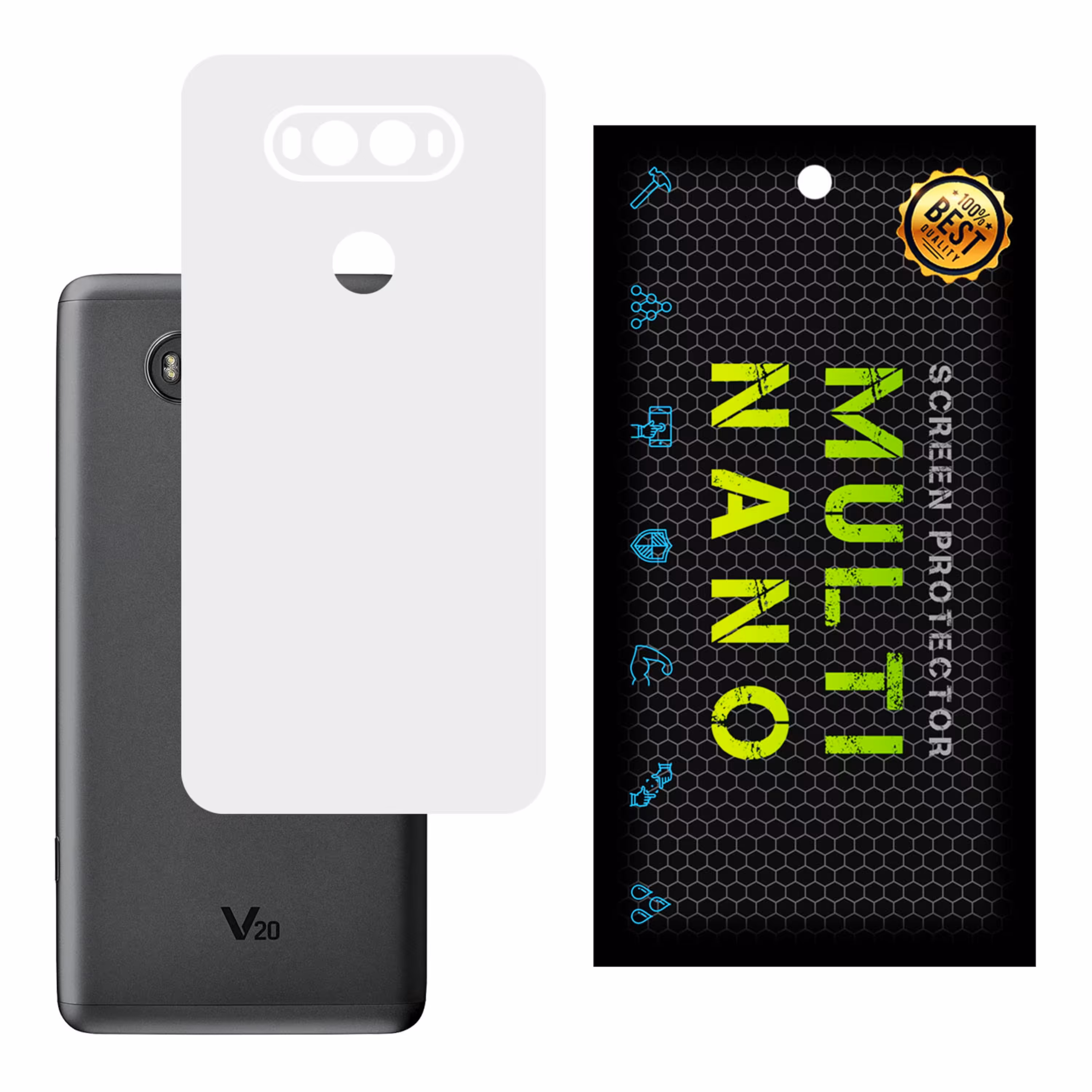 برچسب پوششی MultiNano مدل X-F1M- White برای پشت موبایل ال جی  Wing