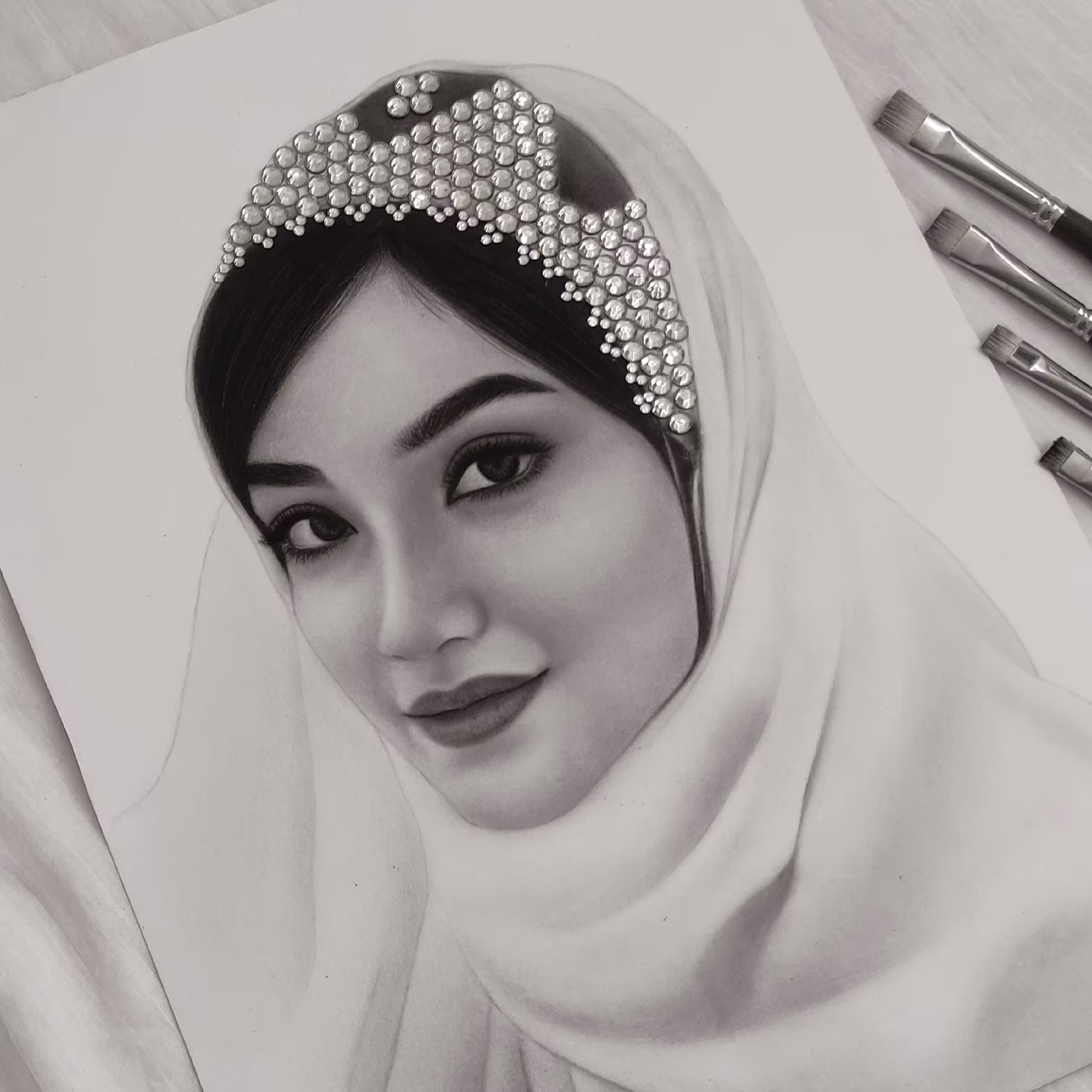 طراحی چهره سیاهقلم