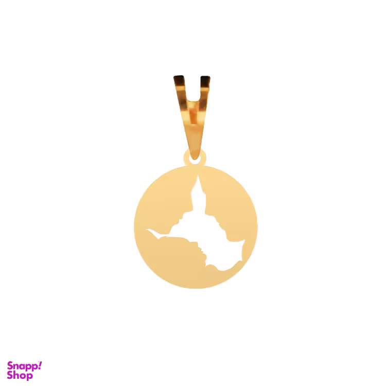 پلاک گردنبند طلا ۷۵۰ عیار زنانه شمیم گلد گالری کد P1 طرح آرامش