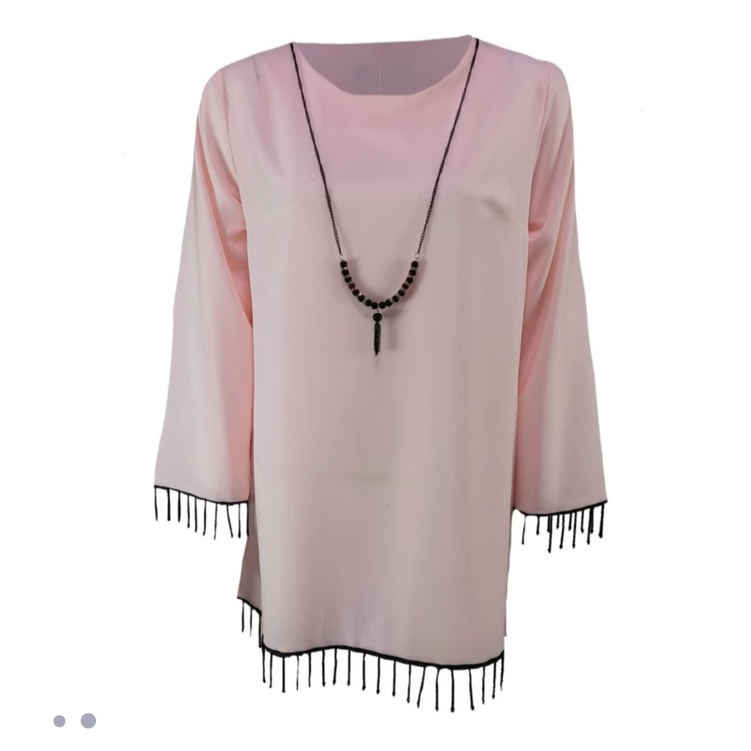 تخفیف ویژه تونیک زنانه صورتی سایز42تا48 ارسال رایگان