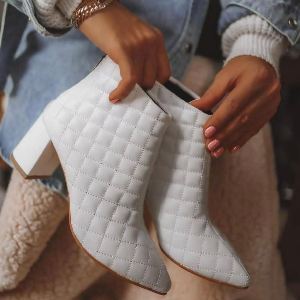 نیم بوت مجلسی نیم بوت 38 کفش مجلسی زنانه کفش مجلسی سفید سایز38