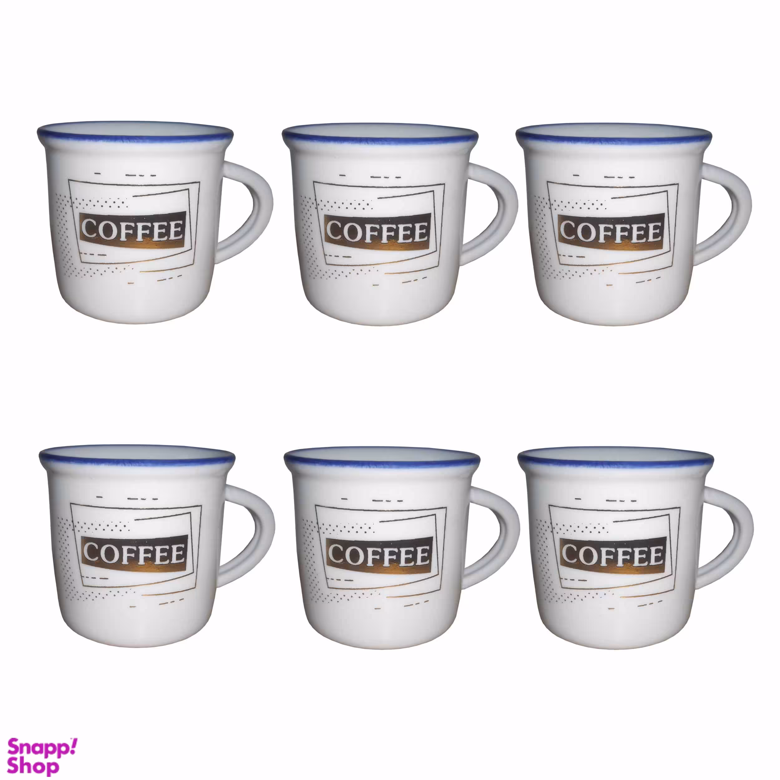 فنجان قهوه خوری مدل اسپرسو طرح Coffee بسته 6 عددی