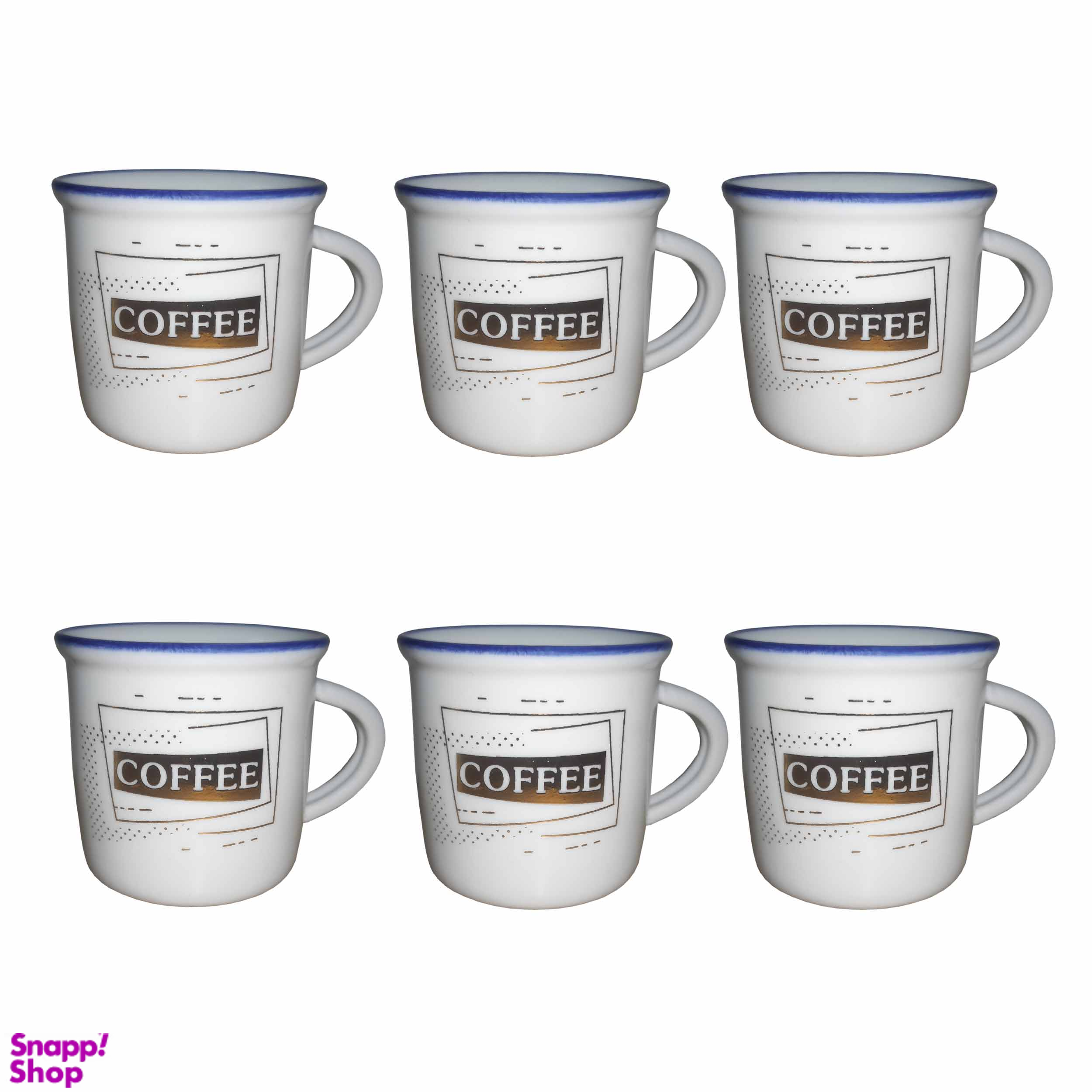 فنجان قهوه خوری مدل اسپرسو طرح Coffee بسته 6 عددی