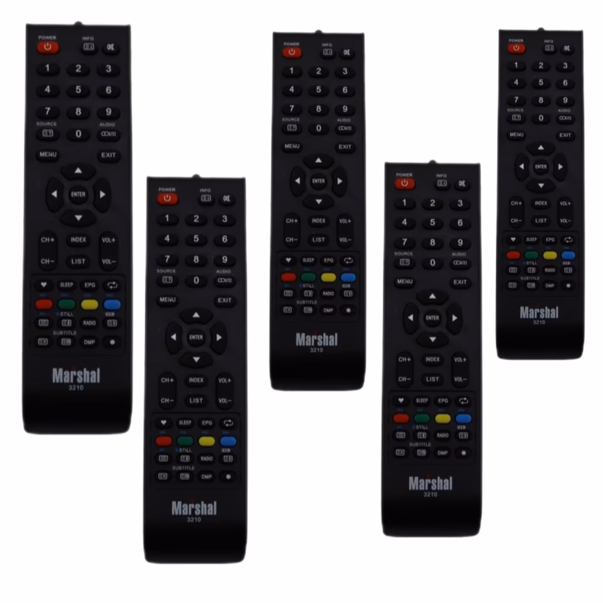 ریموت کنترل تلویزیون مارشال مدل Marshal  ME-3210 بسته پنج عددی فروش عمده الکتوبکا کد 1321