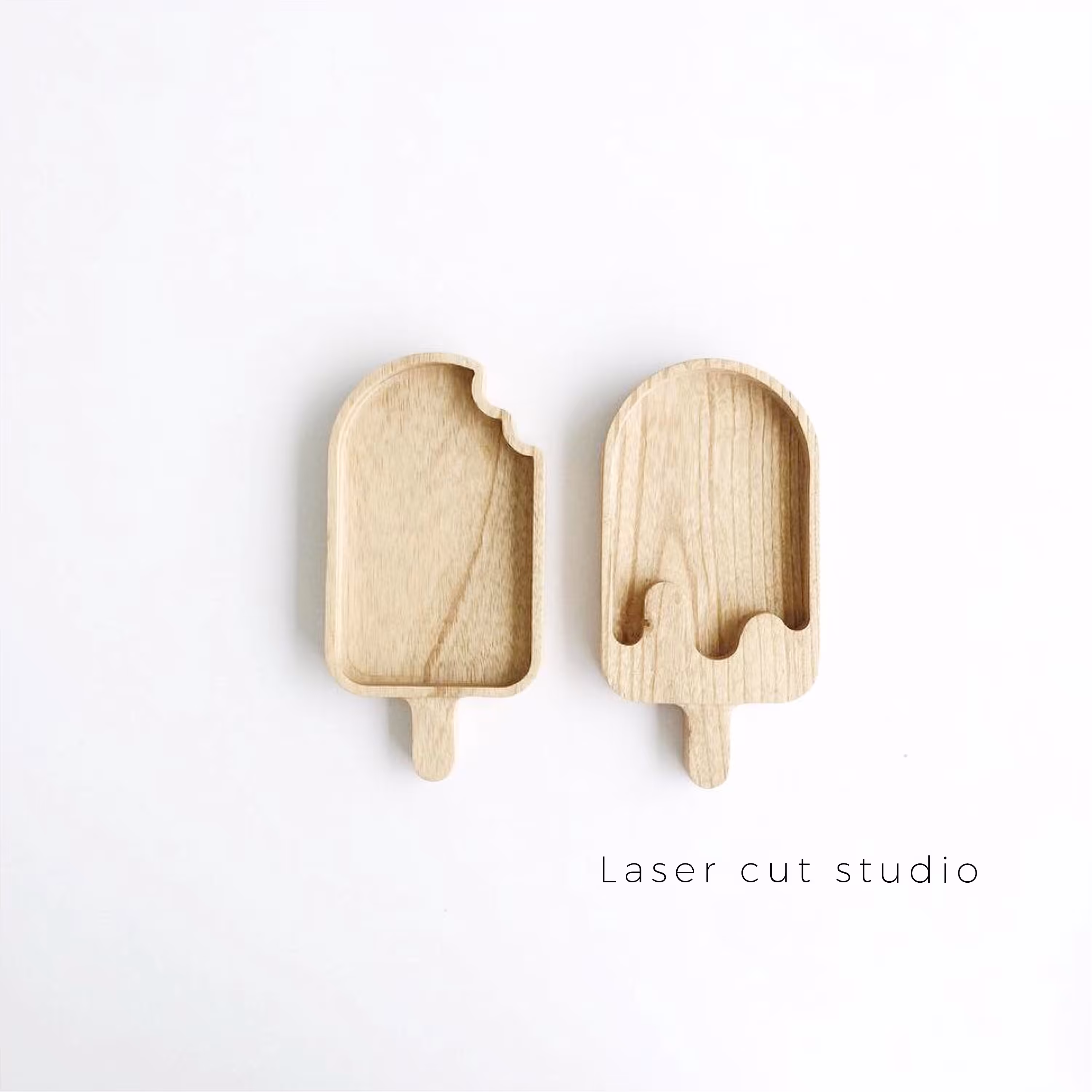 ظرف سرو‌با طر بستنی چوبی