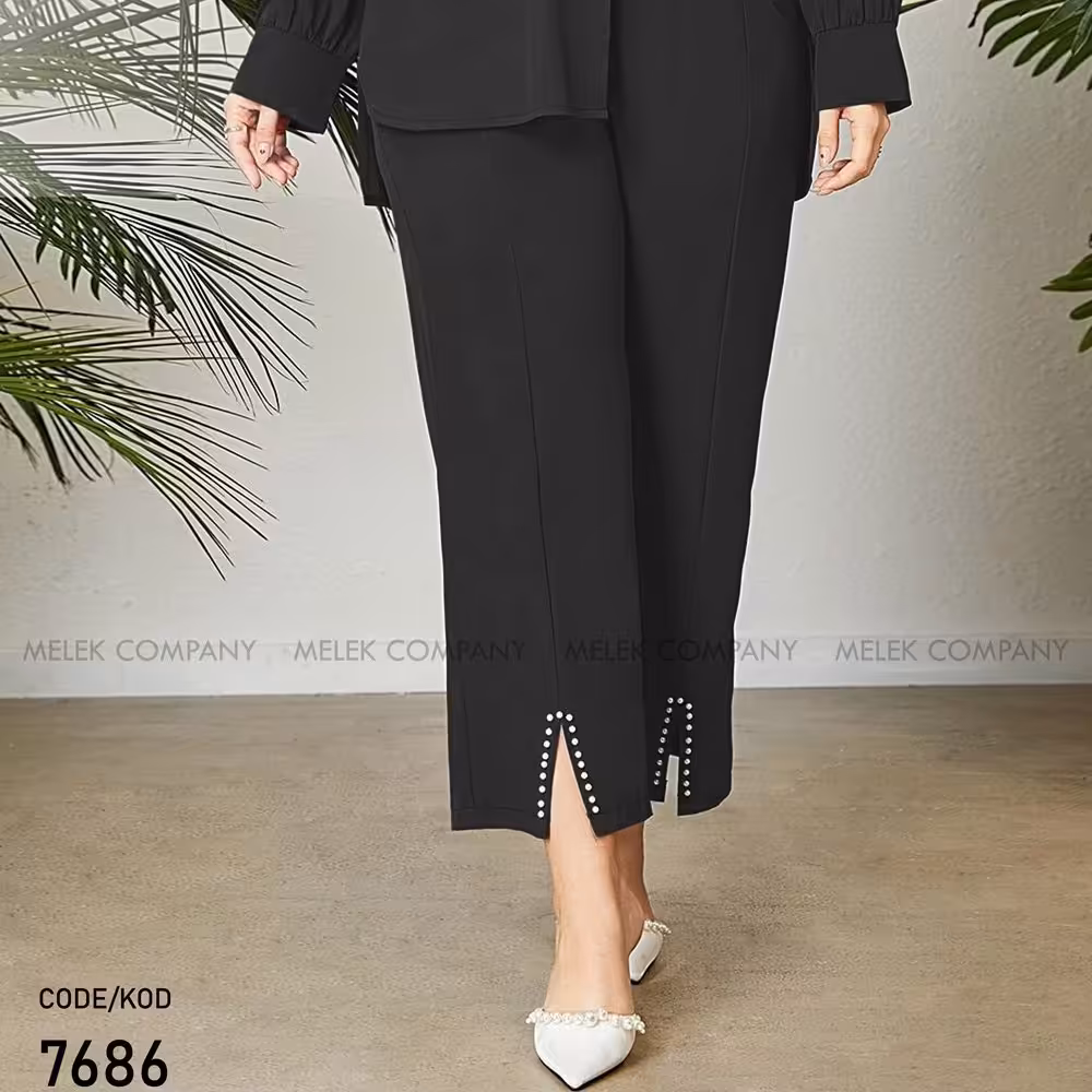 شلوار مجلسی دم پا نگینی فری سایز تا  60 ارسال رایگان