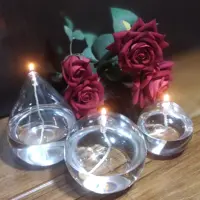 ست سه عددی شمع مایع حبابی واشکی در قطرهای 10،8،12 سانتی متر