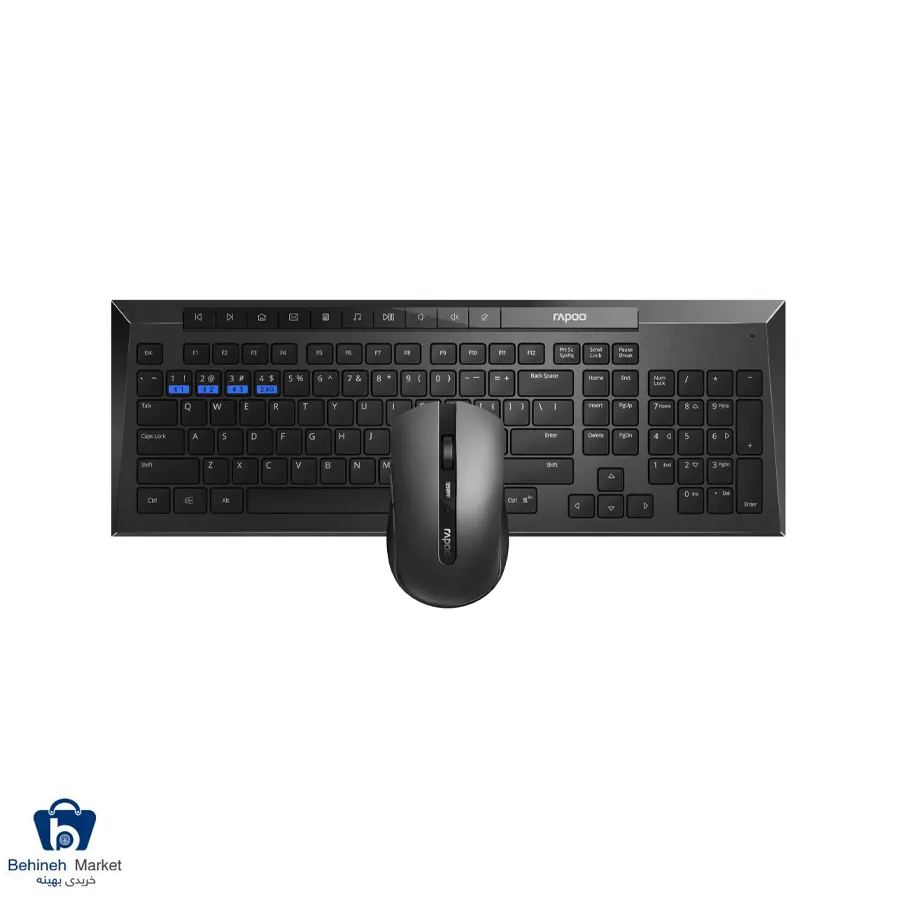 کیبورد و ماوس بیسیم رپو مدل 8200G