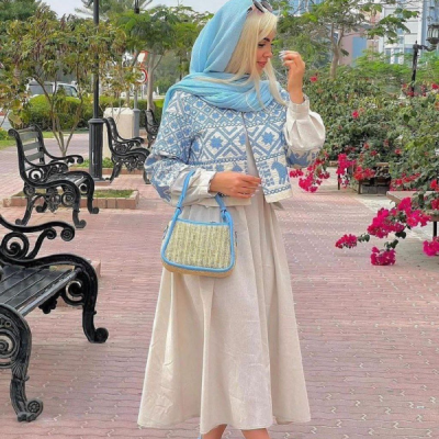 کت دامن لینن و تافته زنانه