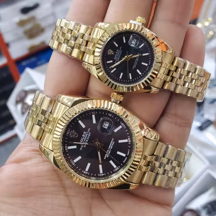 ساعت ست زنانه و مردانه  رولکس موتور ژاپن رنگ ثابت و ضد آب 6