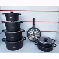 سرویس قابلمه راکلند 18پارچه سری لیانا مشکی پس کرایه