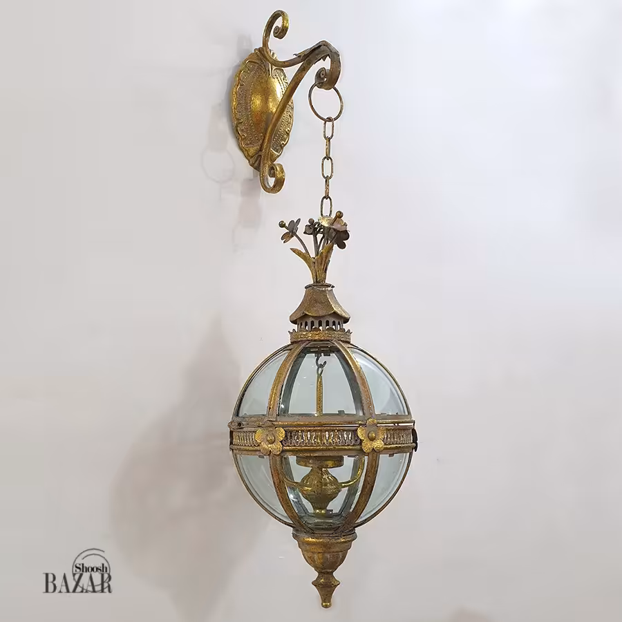 جاشمعی دیوارکوب توپی طلایی