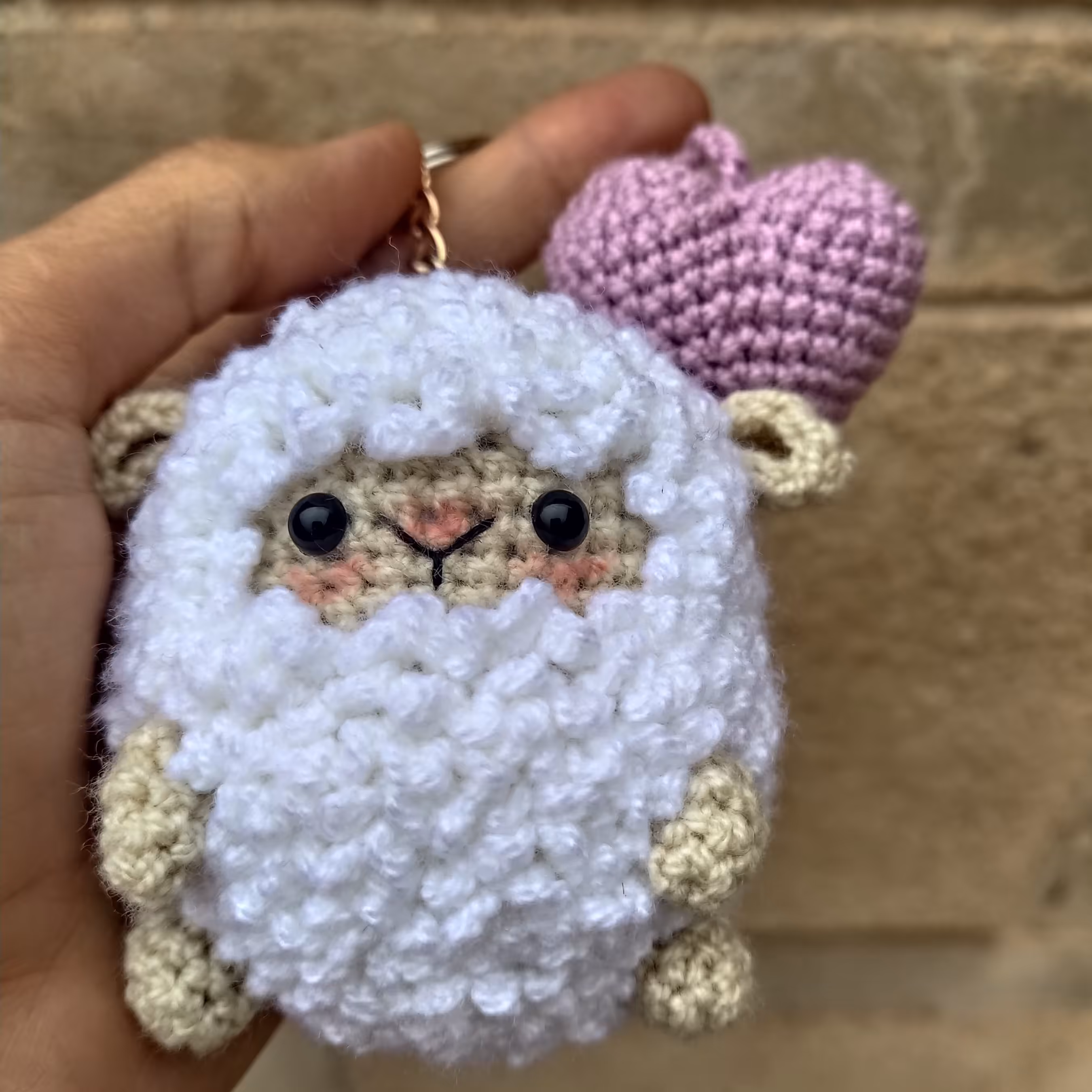 عروسک دست بافت ببعی مناسب جاسوییچی و آویز 