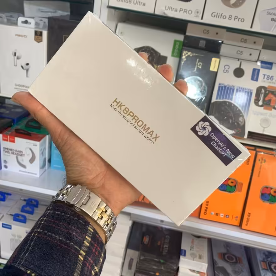 ساعت هوشمند اولترا مدل HK8 PRO MAXنسخه جدید دارای سنسور کف دست هوش مصنوعی Chat GPT

