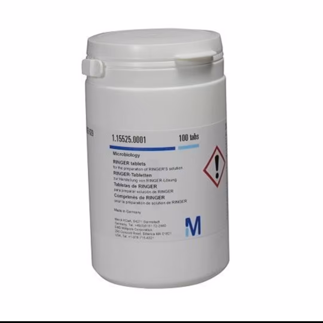 رینگر مرک آلمان آزمایشگاهی 100 عددی RINGER  Merck Catalog No: 115525 