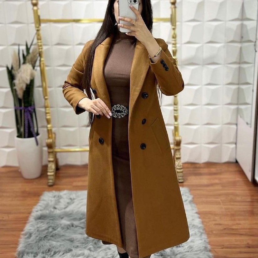 پالتو فوتر زنانه آستر دار سایز 36 تا 60 قد قابل تغییر پالتو زنانه بلند