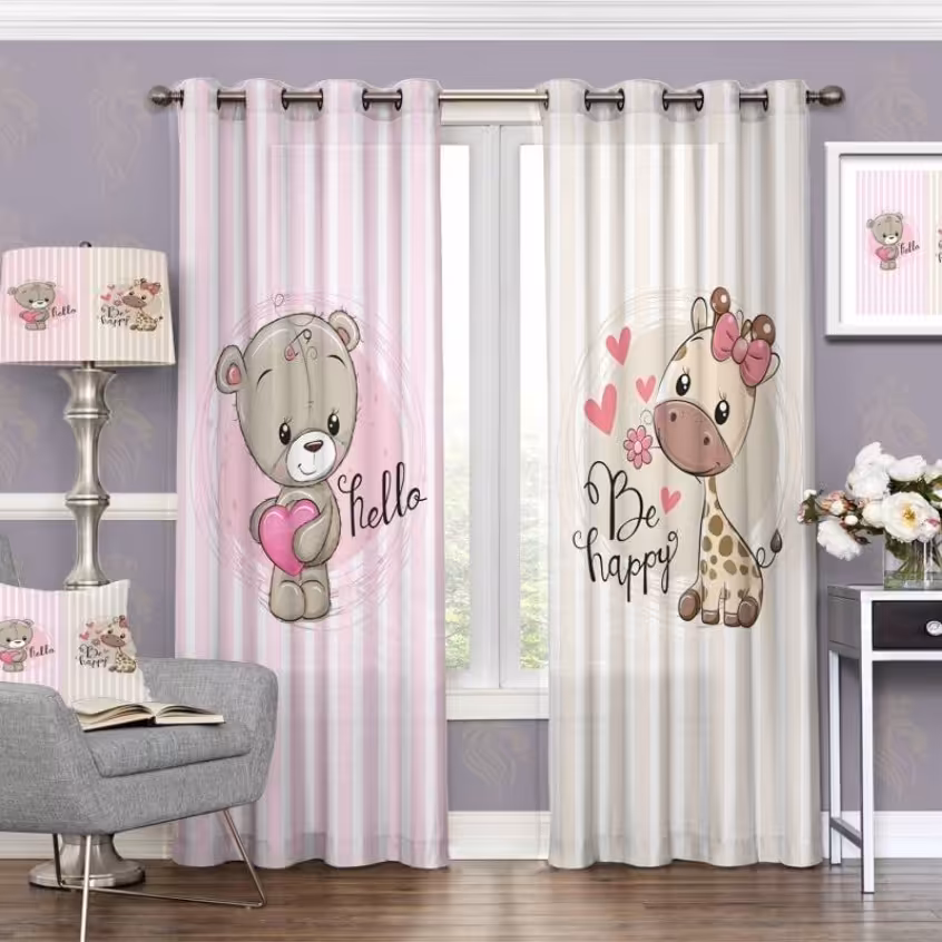 پرده چاپی  پانچ  اتاق کودک کد 898