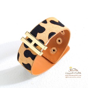 دستبند چرم پلنگی BNG359Y0 Hermes