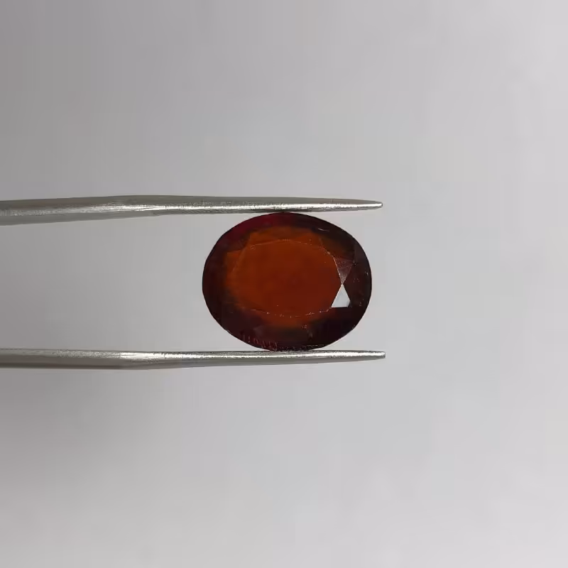 نگین قیمتی گارنت هسونیت طبیعی بیضی 240205