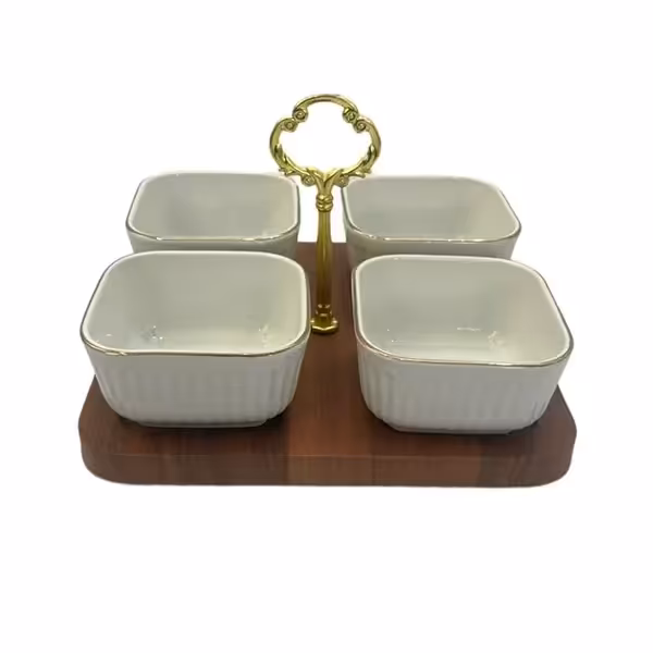 سرویس اردوخوری لیمون مدل مربع لارن چهار خانه