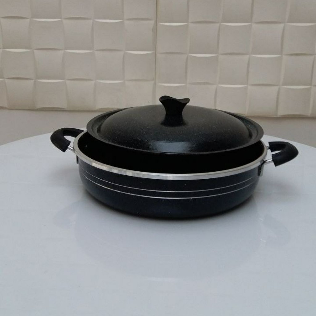 تابه سایز بزرگ 36 تابه ماهیتابه گرانیت سایز36 سی و شش تابه ماهیتابه دودسته سایز 36گرانیت