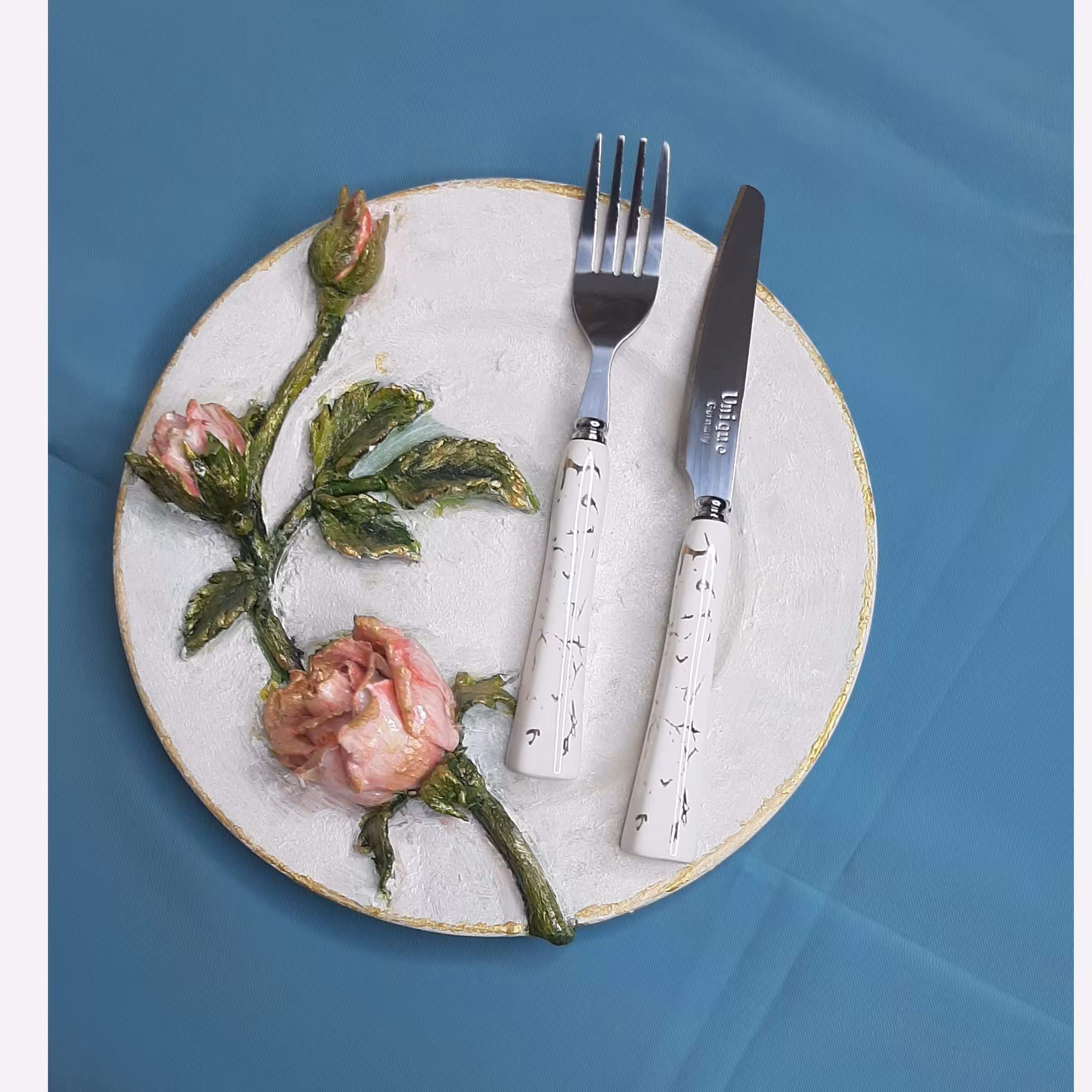 کاردو چنگال سرامیکی یونیک ماربل 