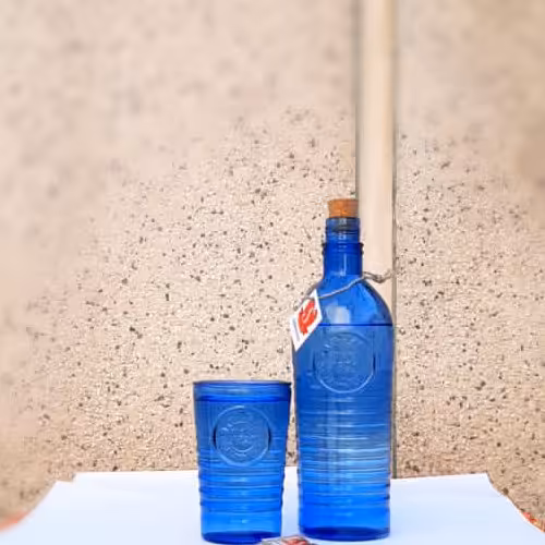 بطری ولیوان  رز  باطرح برجسته وزیبای مارپیچ ..با  بهترین کیفیت و نازلترین قیمت 