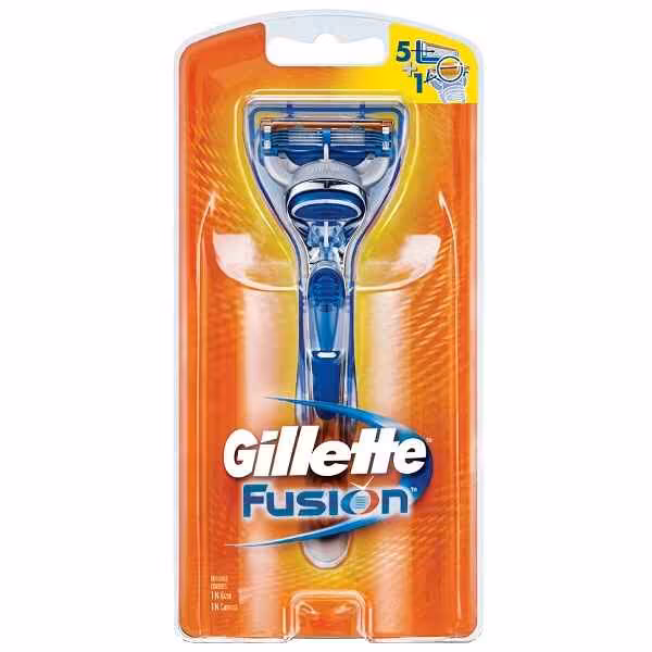 تیغ اصلاح ژیلت Gillette مدل فیوژن FUSION پنج لبه | یک دسته و دو یدک
