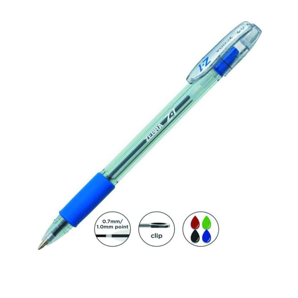 خودکار آبی زبرا مدل 7 دهم