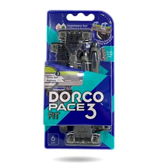 ژیلت اصلاح دورکو 3 تیغ(pace3) بسته 6 عددی