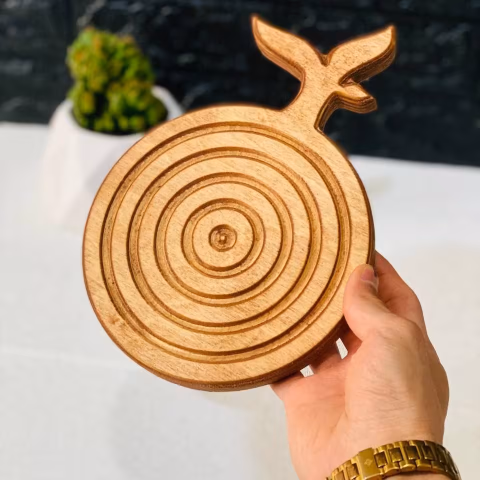 تخته سرو راکتی گرد شیار دار دسته گلبرگ