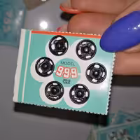 دکمه قابلمه ای فشاری فلزی  مشکی بسته 6 عددی  