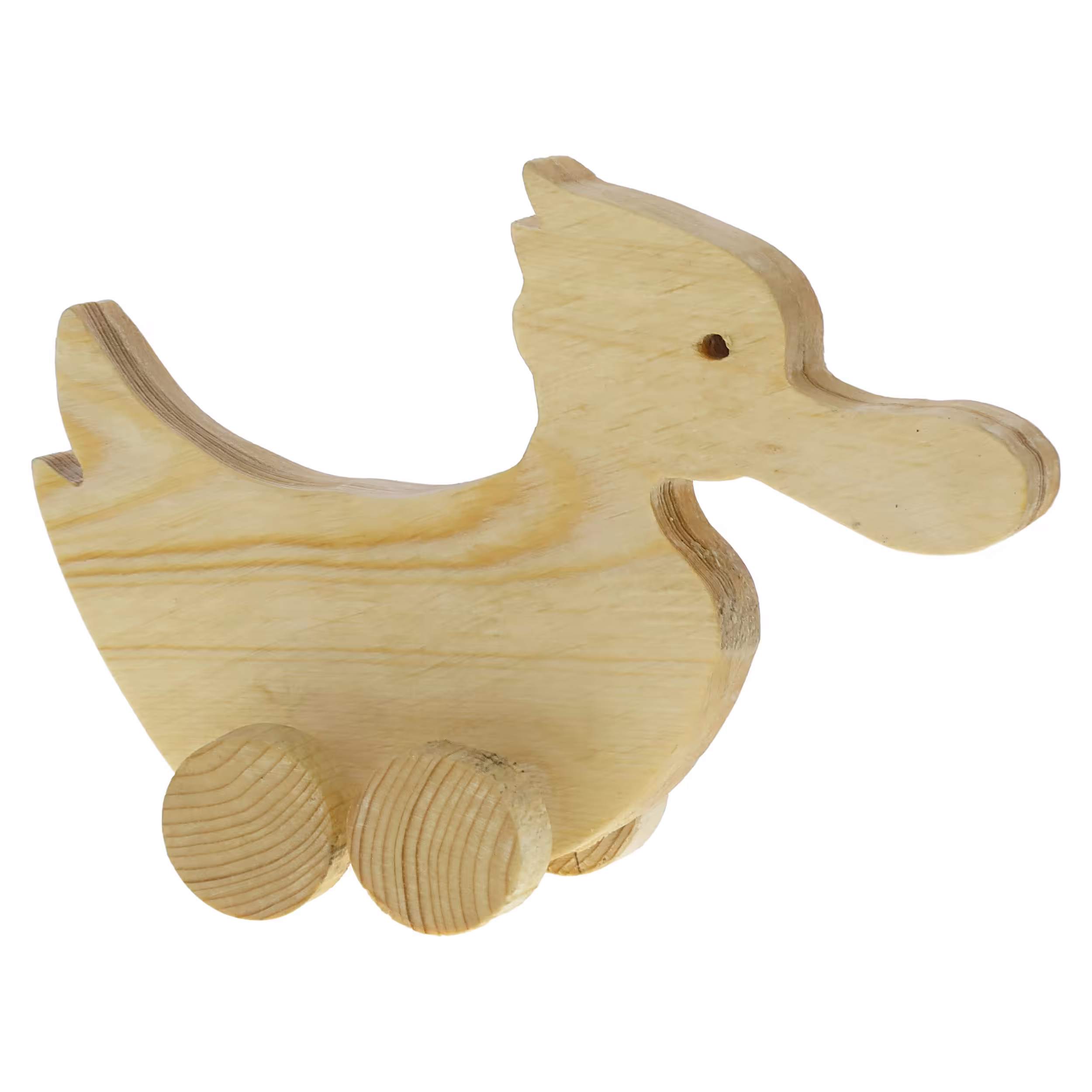 اسباب بازی چوبی دست‌ساز مدل جوجه اردک 