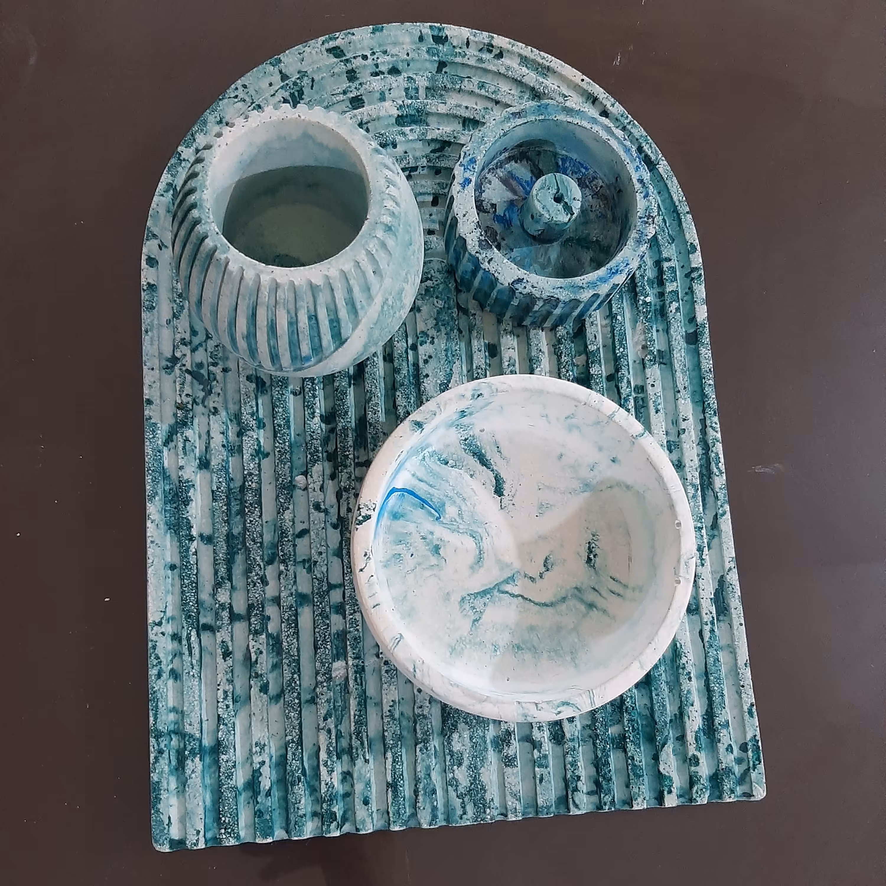 سنگ مصنوعی رنگ سبز چریکی