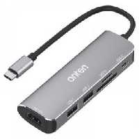 هاب 6 پورت TYPE-C اونتن مدل Typec to HUB Card Reader PD OTN-95116B
