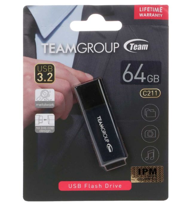 فلش مموری تیم گروپ مدل C211 USB3.2 ظرفیت 64 گیگابایت