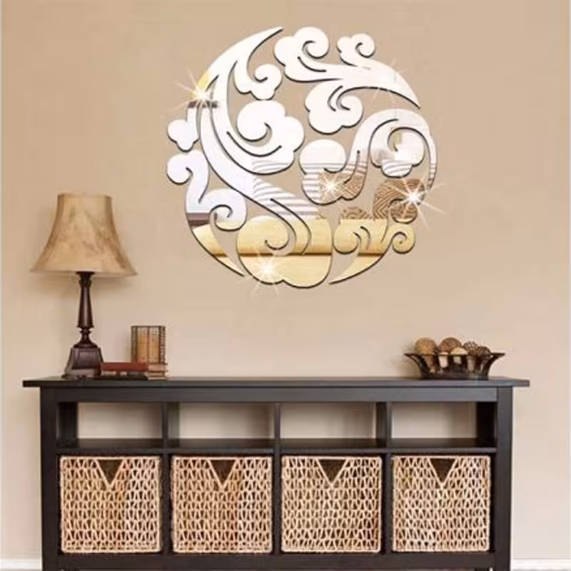 آینه پلکسی گلس پنج تکه کد 1615 مدل A8  طلایی 