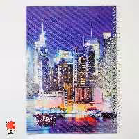 دفتر مشق 100 برگ سیمی طرح شهر جلد طلقی آپادانا