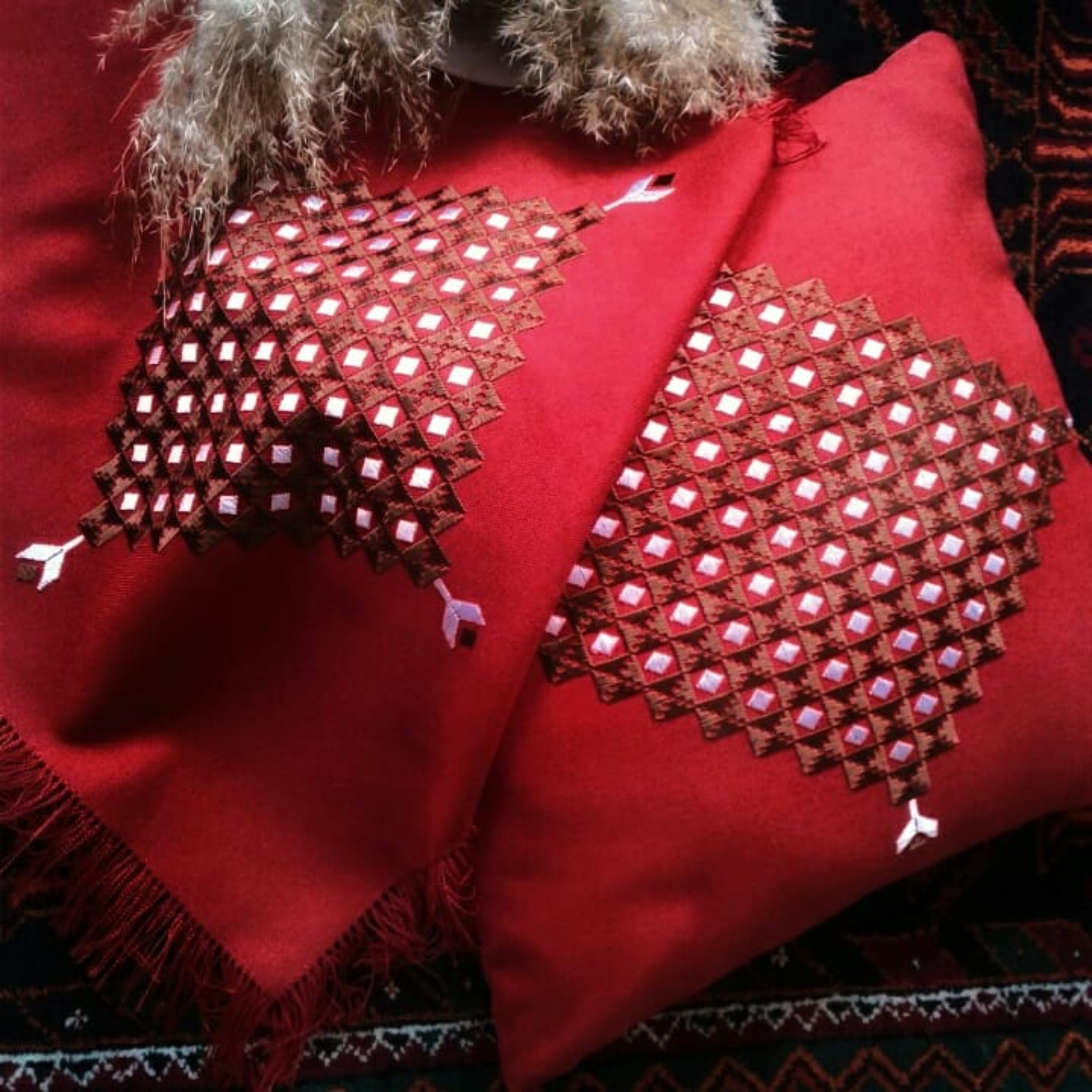 ست کاور وکوسن سوزن دوزی BS0103 غرفه ملک خورشید                                  