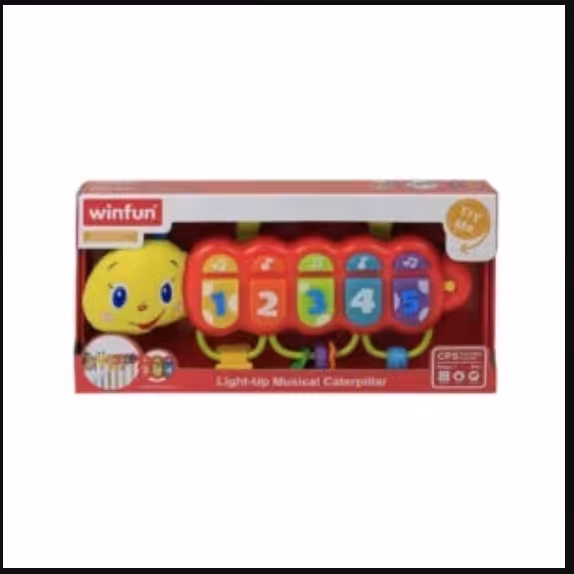 اسباب بازی موزیکال کرم ابریشم چراغ دار وین فان( Win Fun)