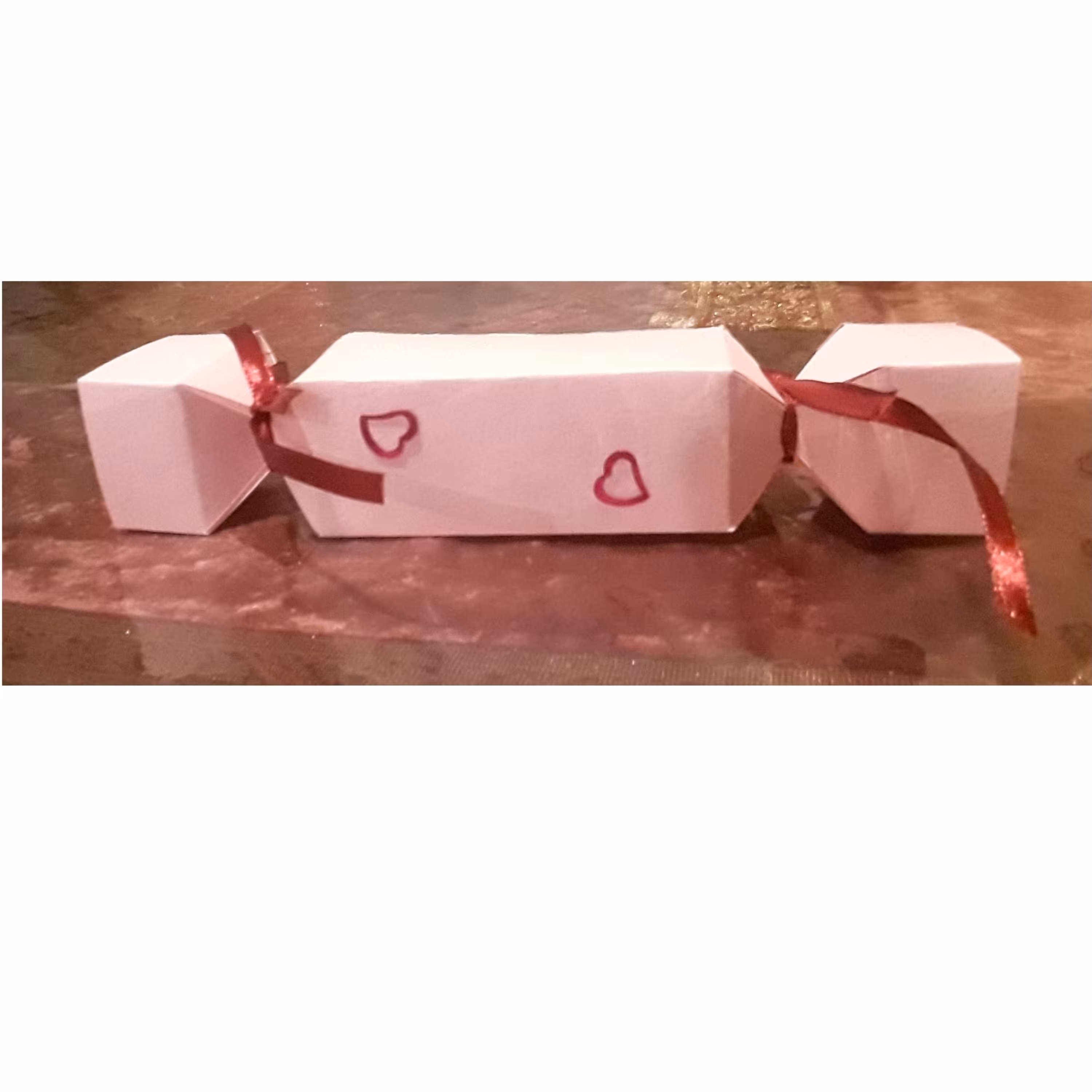 بسته 10 عددی جعبه کادو طرح شکلاتی سایز 1 رنگ صورتی