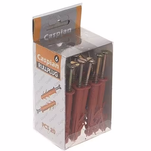 پیچ و رولپلاک سایز 6(بسته 20 عددی)