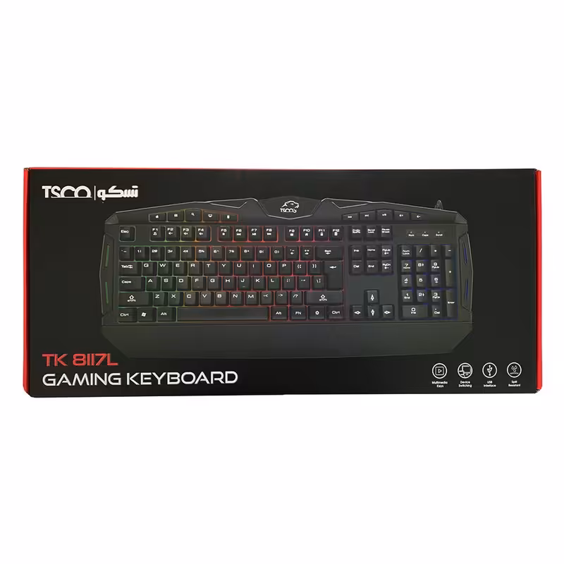 کیبورد گیمینگ تسکو مدل TK 8117L با 12 ماه گارانتی 