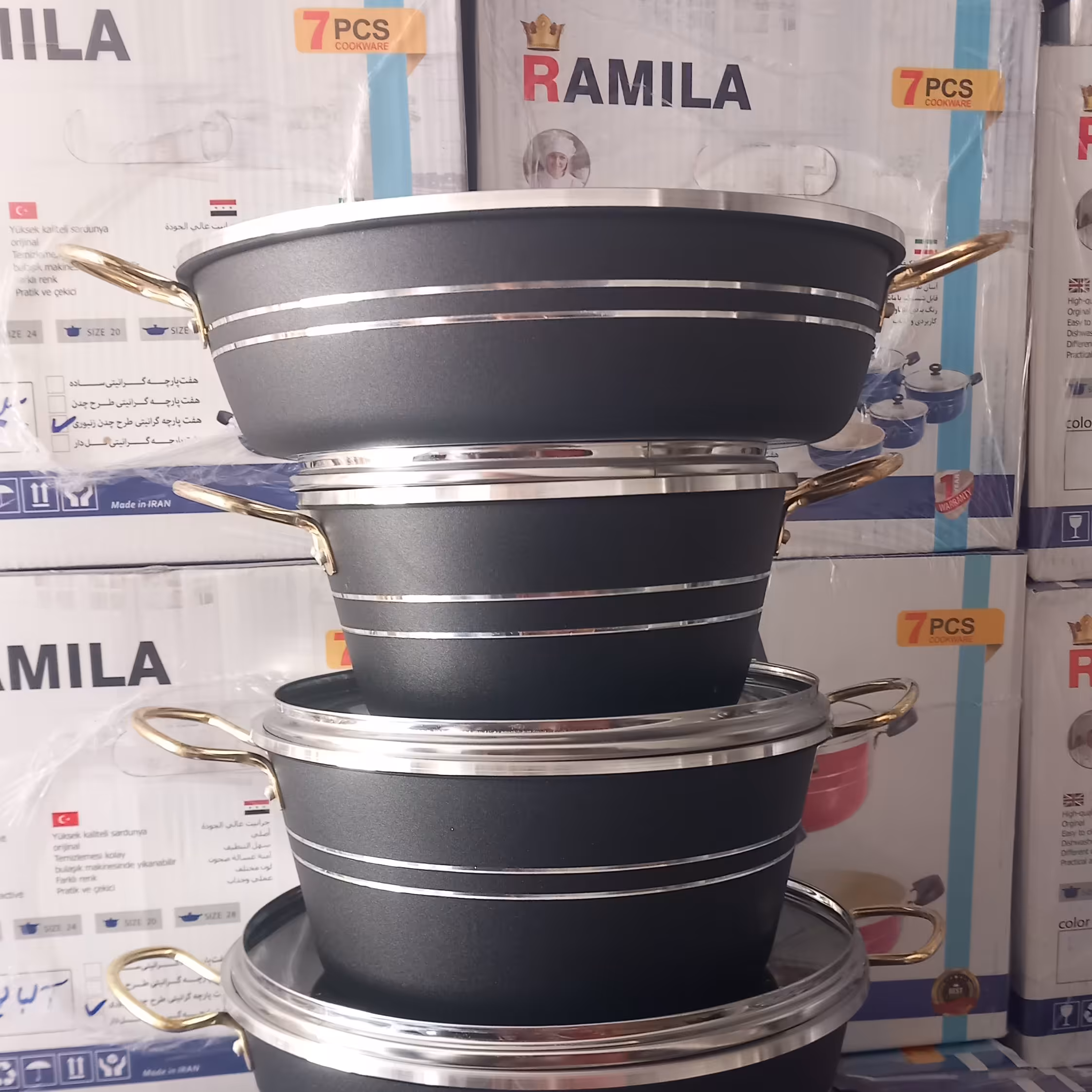 خرید و قیمت سرویس قابلمه زنبوری 7 پارچه