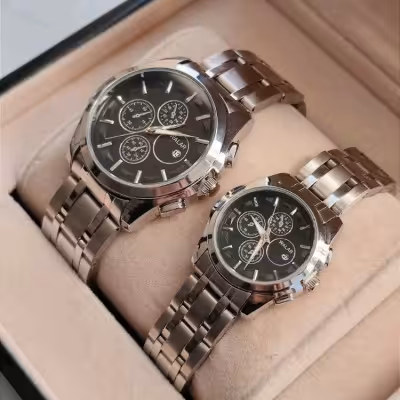 ساعت والار زنانه و مردانه بند استیل نقره ای(قیمت تک)