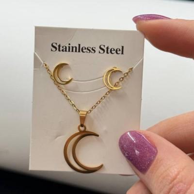 نیم ست استیل طرح ماه