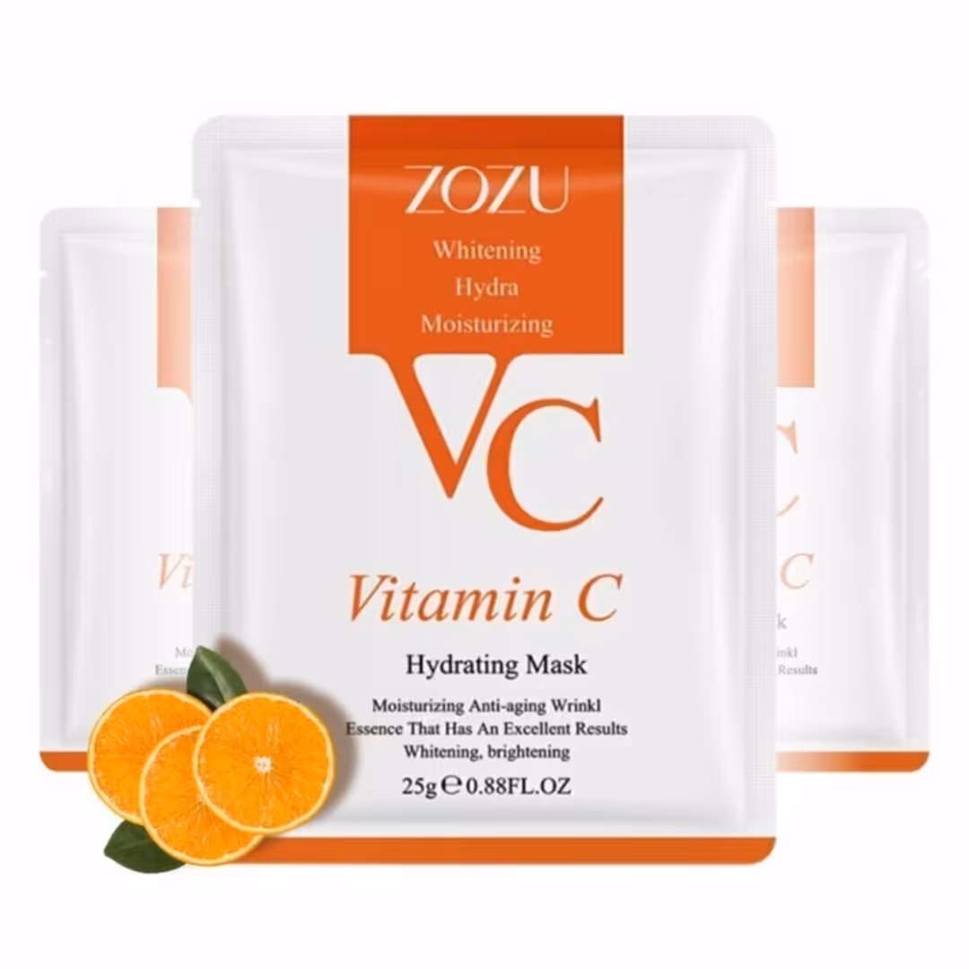 ماسک ورقه ای صورت حاوی ویتامین C  برند  زوزو  ZOZU